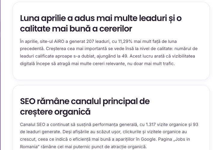 New Revelia Reports narrative insights